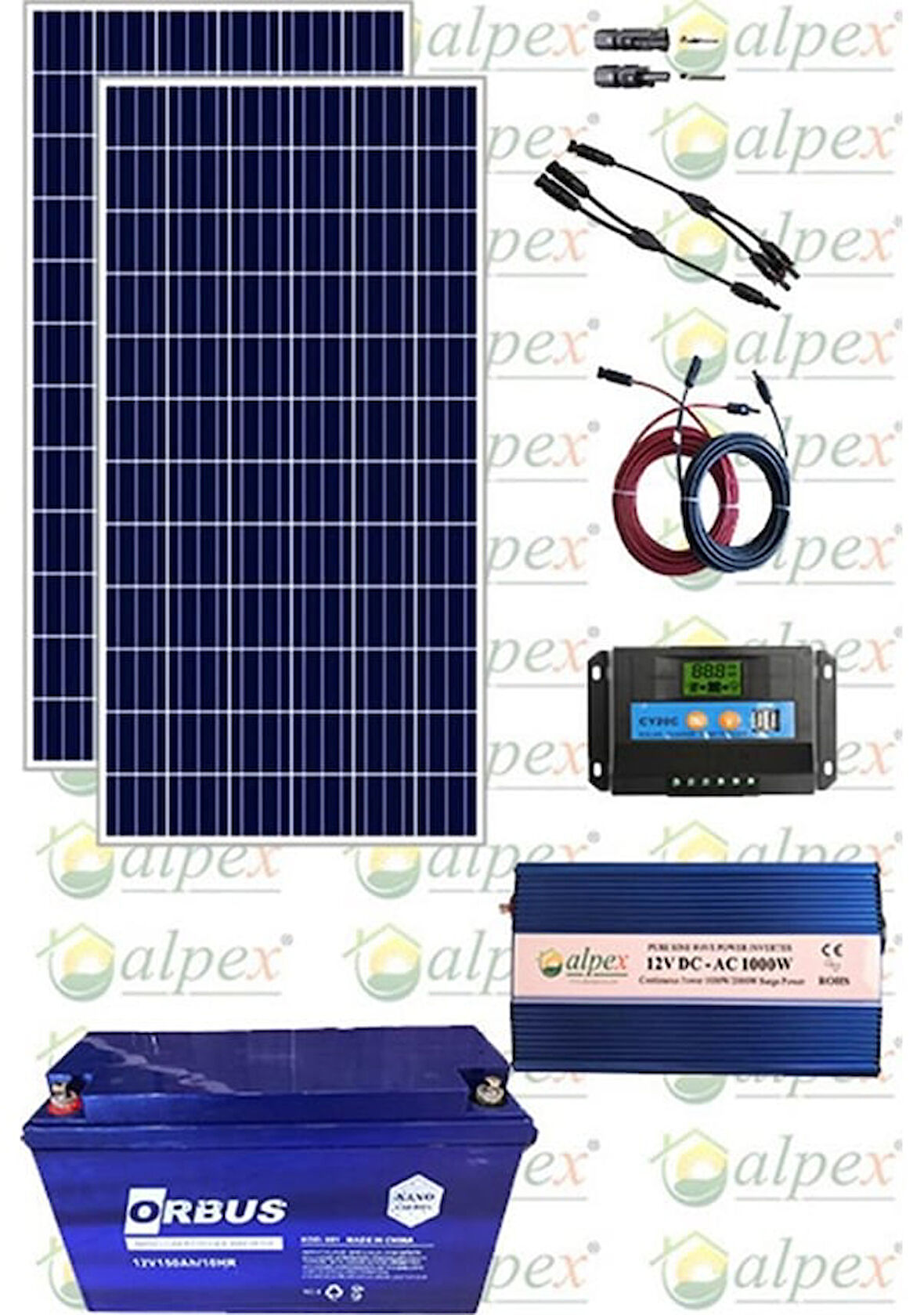Lexron 250 W Güneş Panelli Led Solar Aydınlatma Armatürü