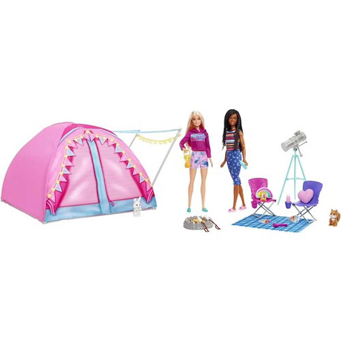 Barbie Malibu Ve Brooklyn Kampta Oyun Seti Hgc18