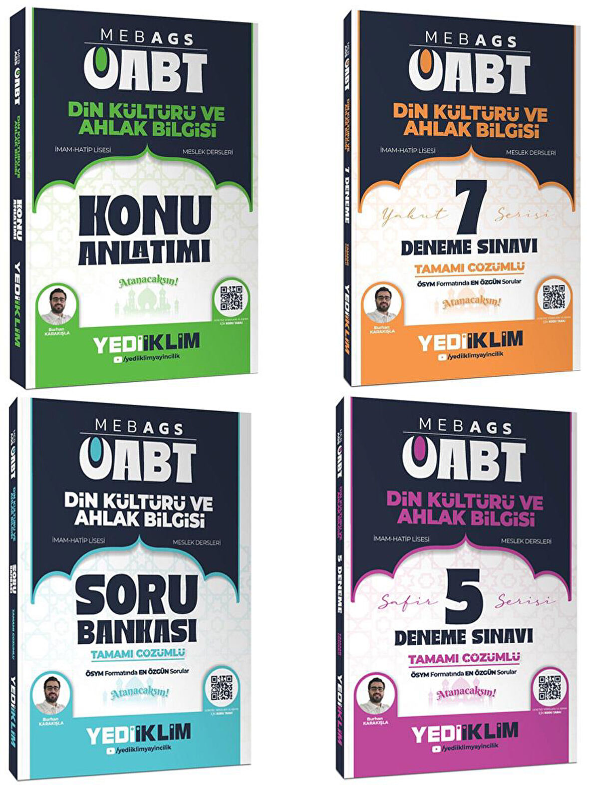 Yediiklim MEB AGS ÖABT Din Kültürü ve Ahlak Bilgisi Konu+Soru+7 Deneme+5 Deneme