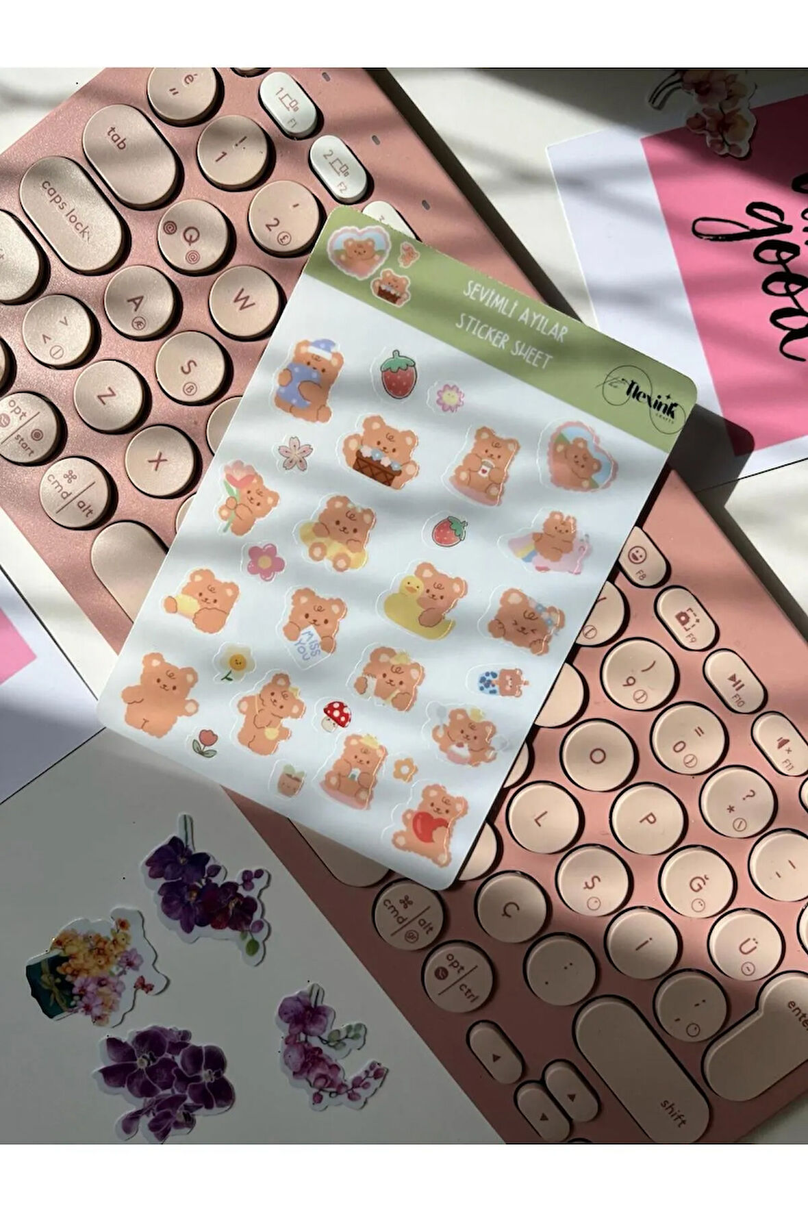 Sevimli Ayılar Sticker Scrapbook Ajanda Journal Bullet Planner Telefon