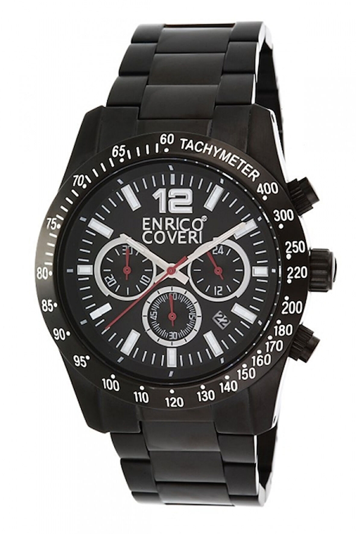 Enrico Coveri Multifonksiyon Siyah Çelik Erkek Kol Saati EC9066B-05