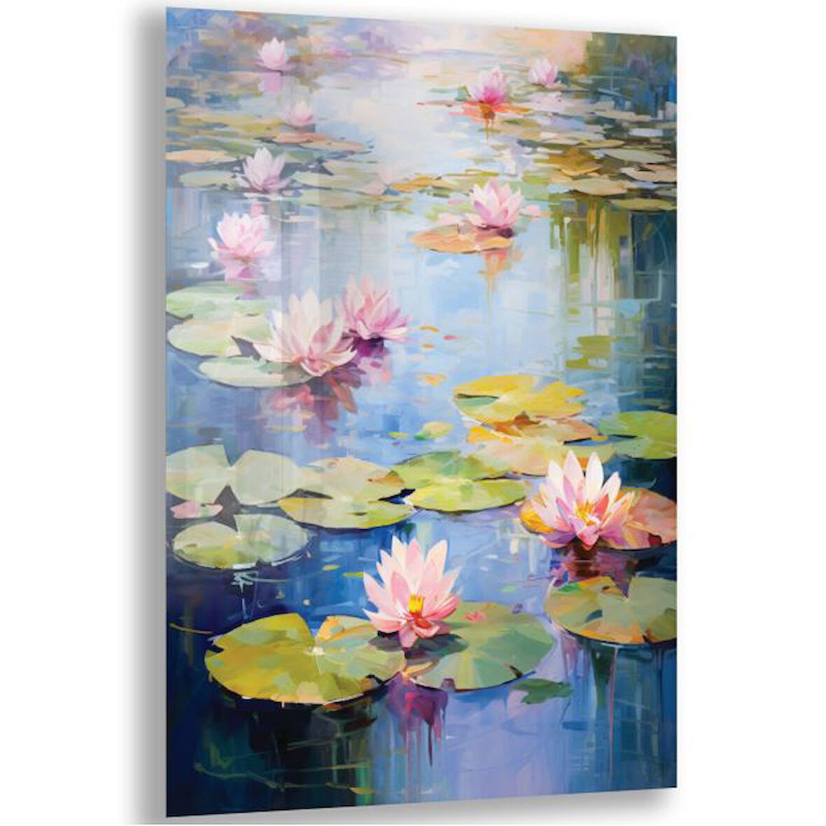Sanatsal Cam Tablo - Empresyonizm - Dikey Motif 01-002