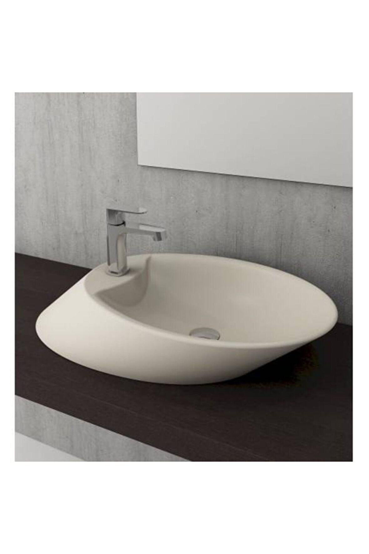 Vessel Batarya Banklı Çanak Lavabo 72 Cm Mat Yasemin 1021-007-0126