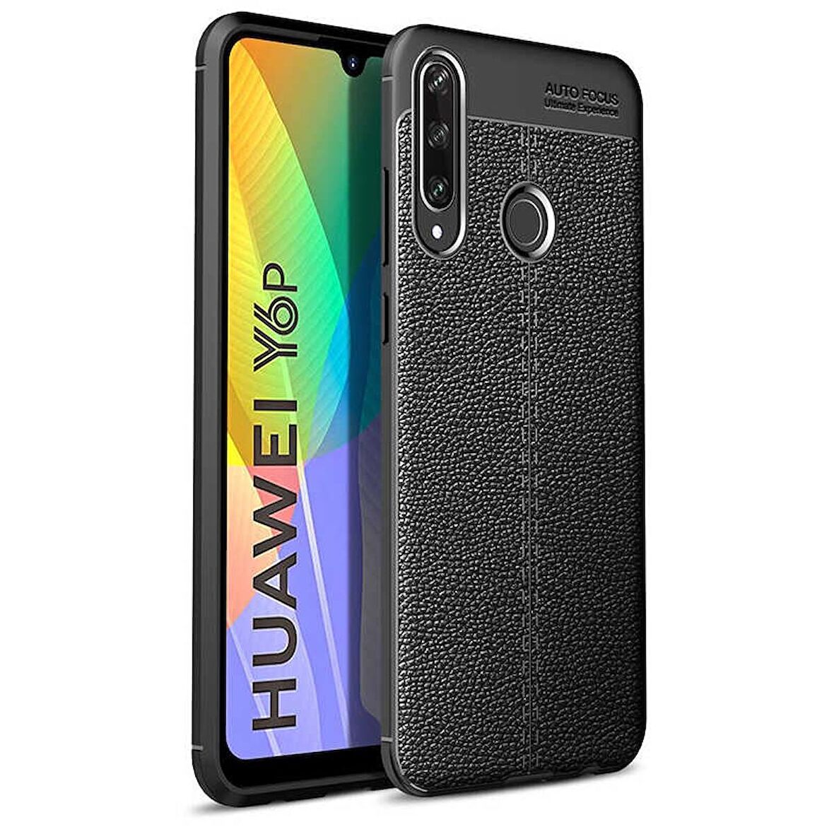 Gpack Huawei Y6P Kılıf Niss Silikon Deri Görünümlü