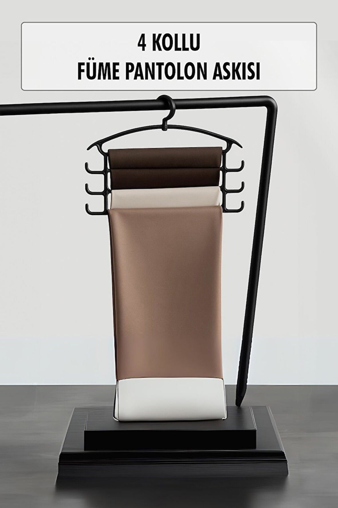 Füme Pantolon Askısı & Dolap Düzenleyici Askı