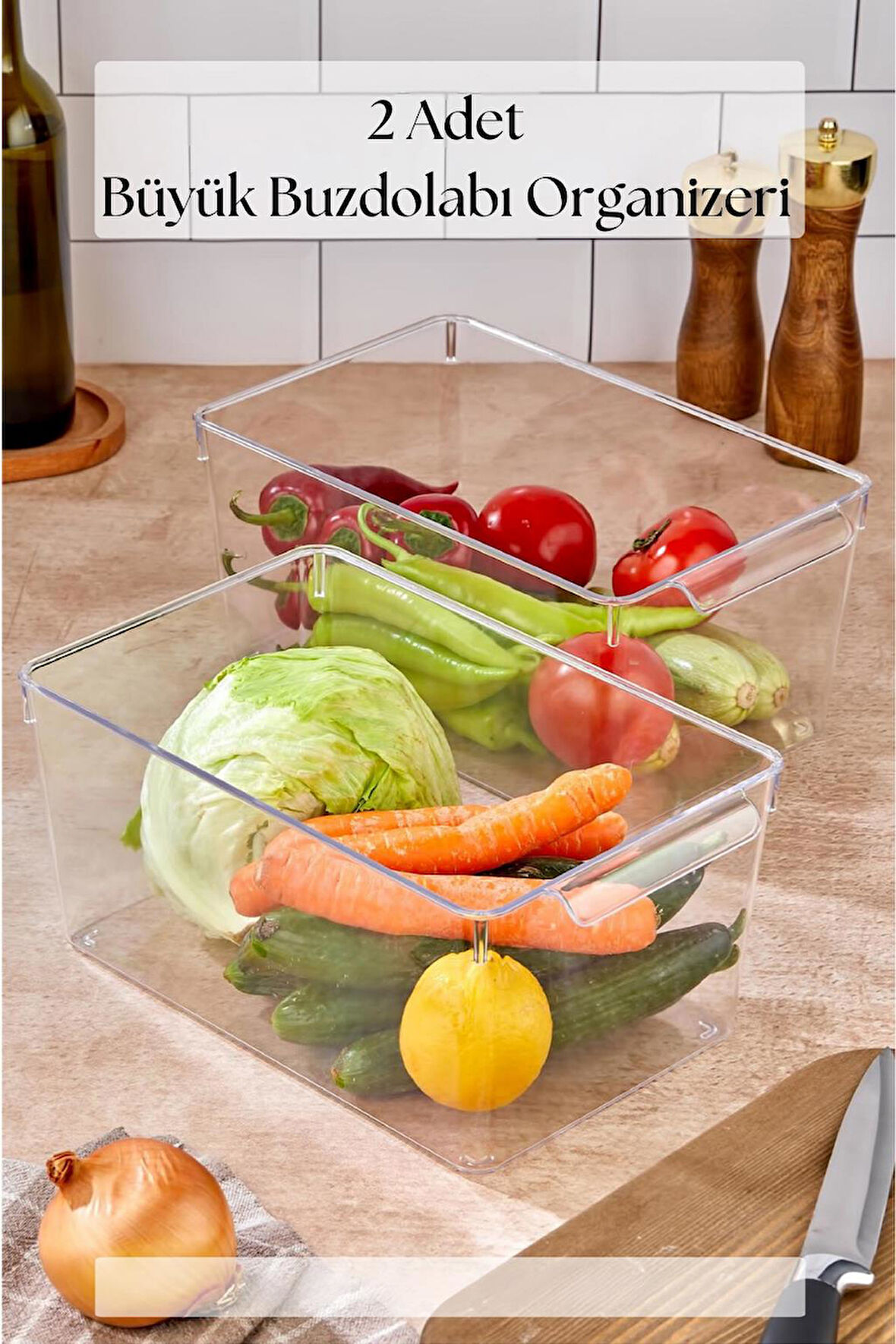 2 Li Buzdolabı Organizeri & Buzdolabı Düzenleyici 6 lt