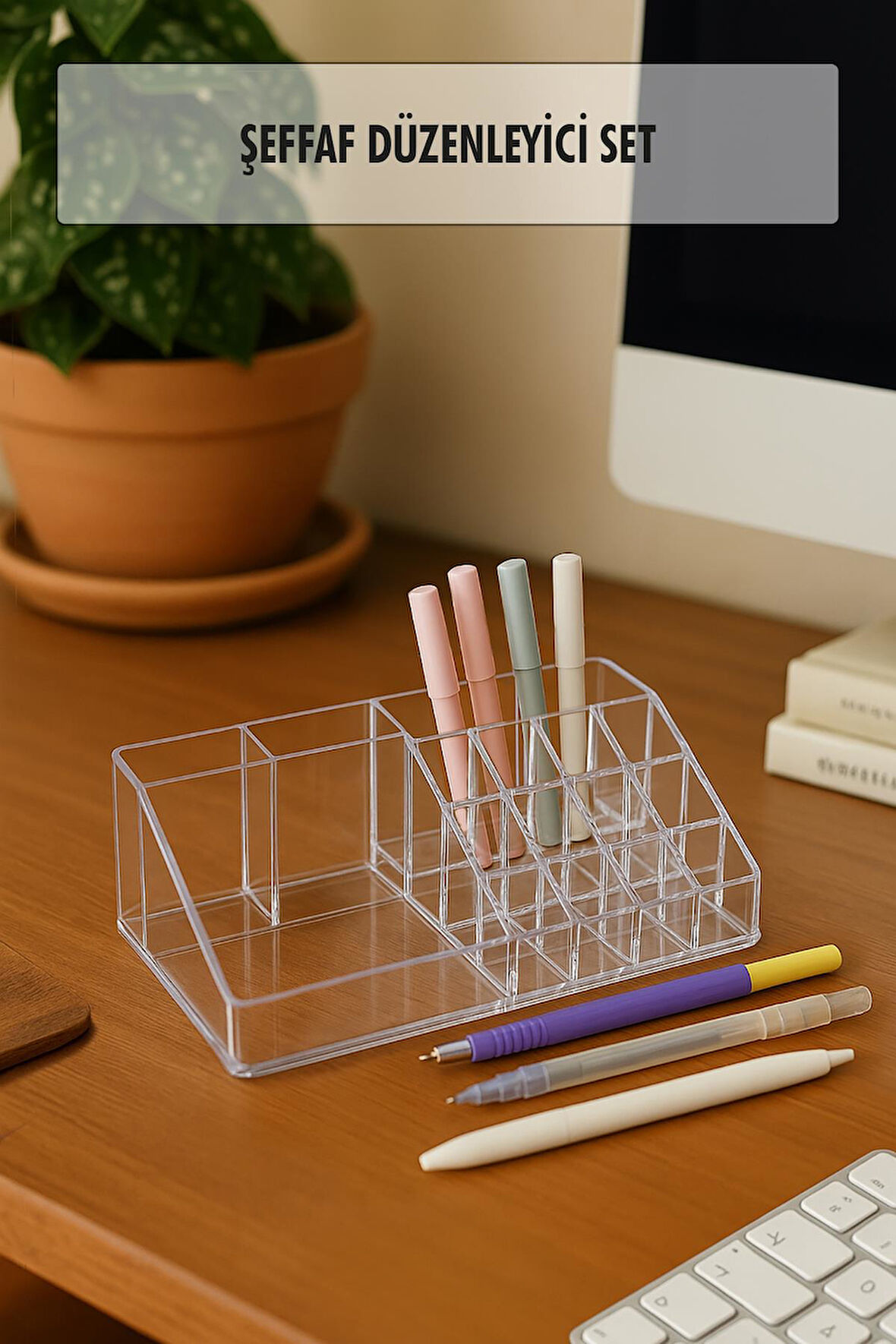Masa Üstü Kalem Düzenleyici Kalemlik 22 cm