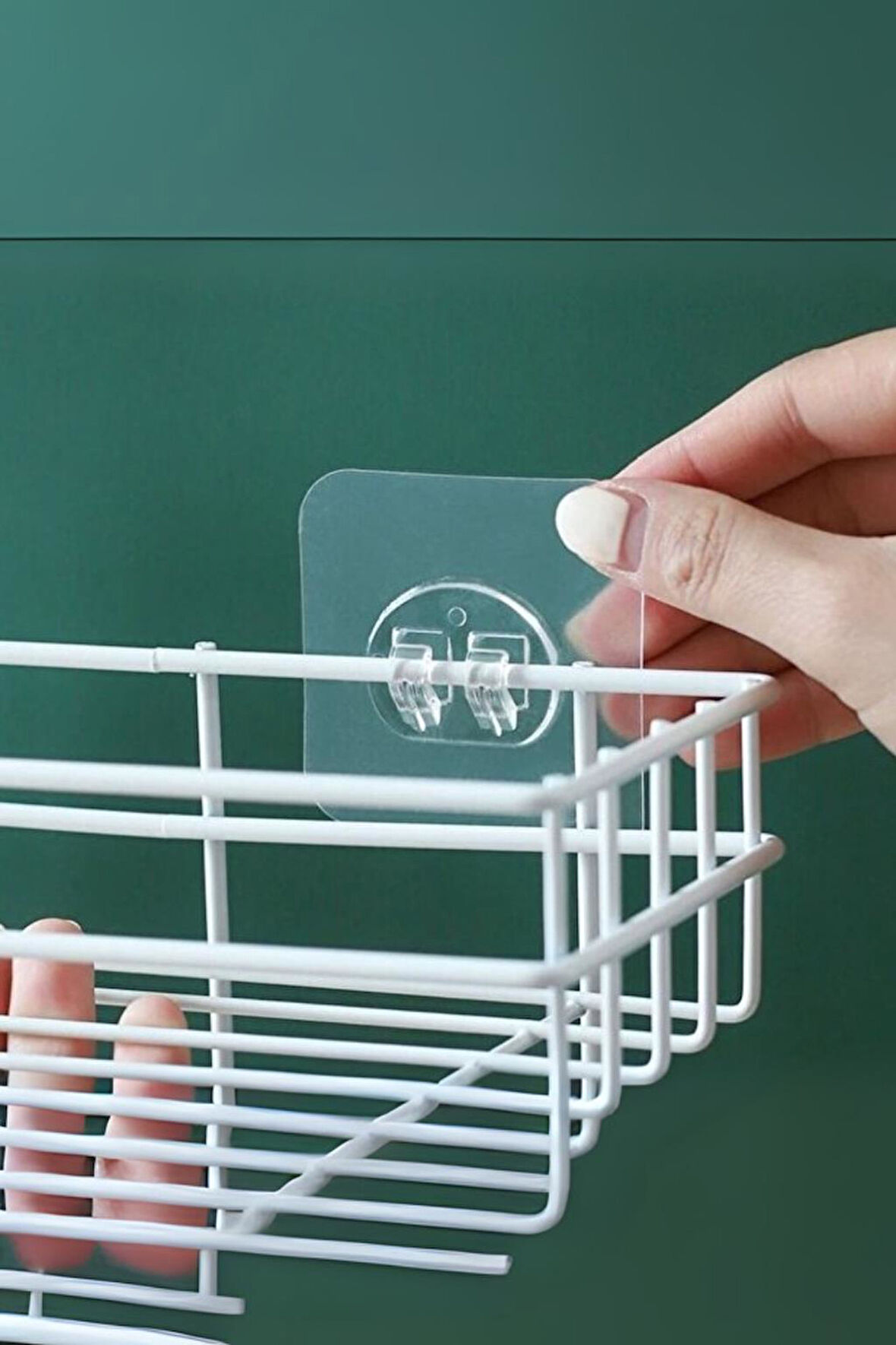 6’lı Yapışkanlı Çift Kancalı Askı Seti Şeffaf