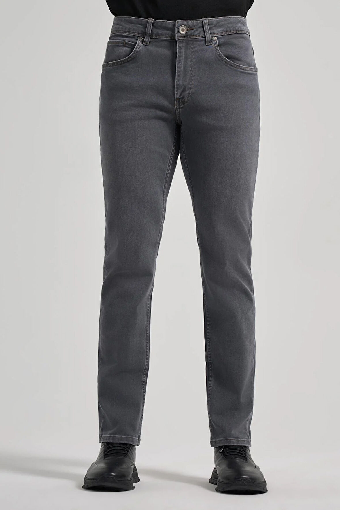 Sütlü Kahverengi Düz Gabardin Pamuklu 5 Cep Slim Fit Casual Denim Pantolon 1023245158