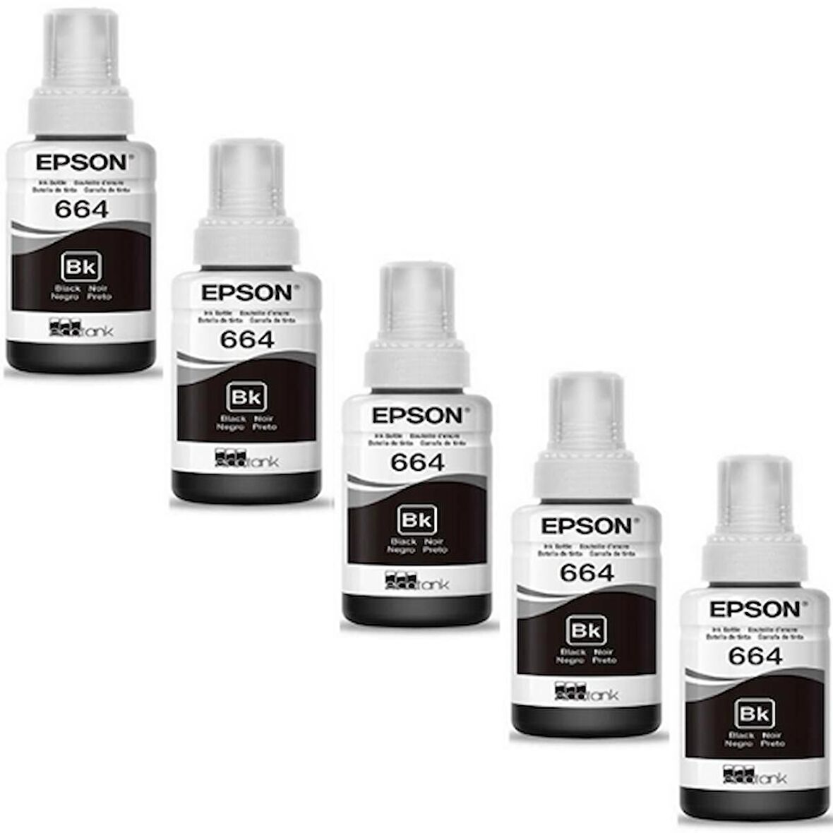 Epson T6641 Siyah Orjinal Mürekkep Kartuş 5'li Avantaj Paket L480