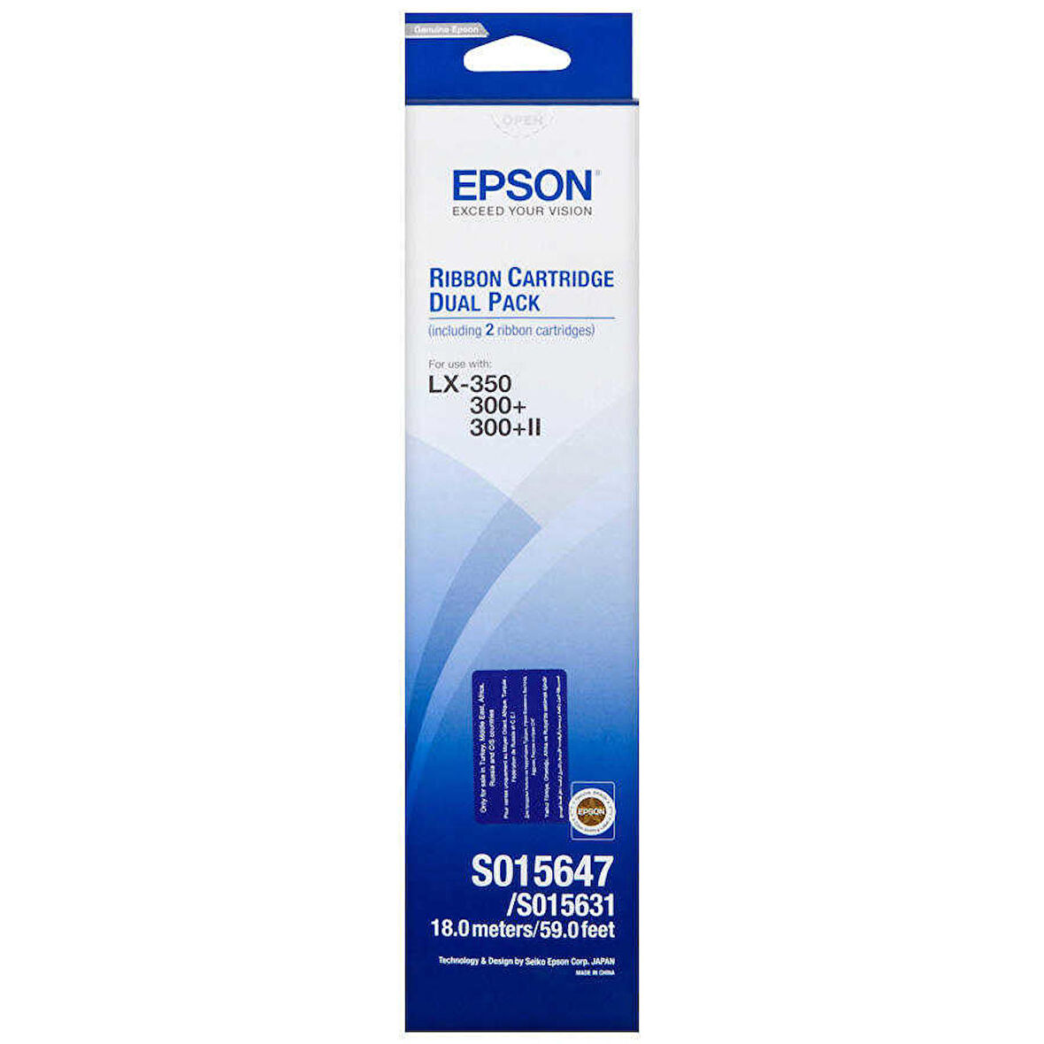 Epson LX-350/C13S015647 Orjinal Şerit 2'Lİ Avantaj Paket RX-80T