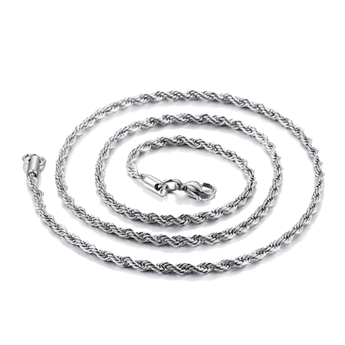 Chavin Burgu Kıvrık Model 2.4 mm. Erkek Çelik Zincir da38