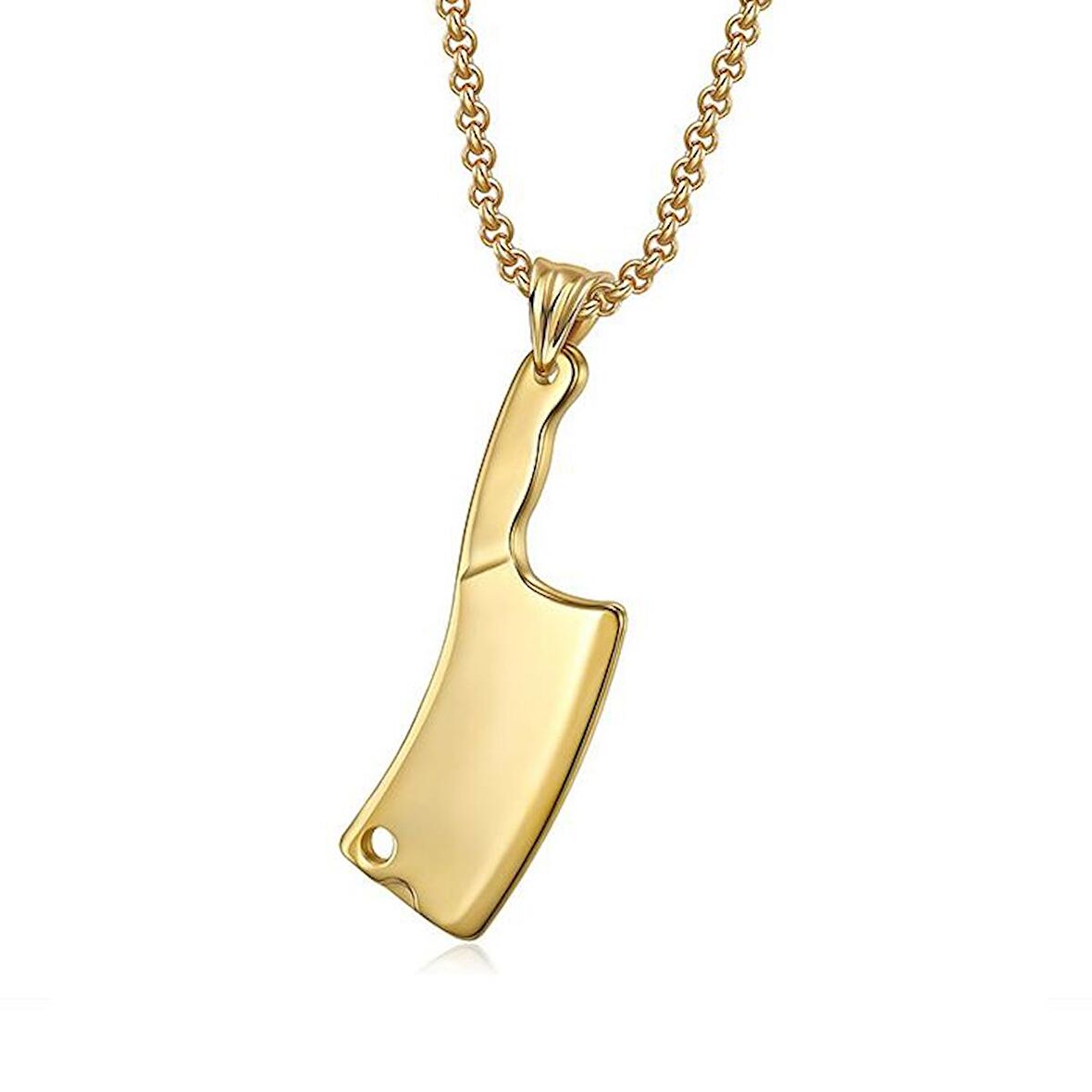 Chavin Gold Satır Figürü Çelik Erkek Kolye dp51sr