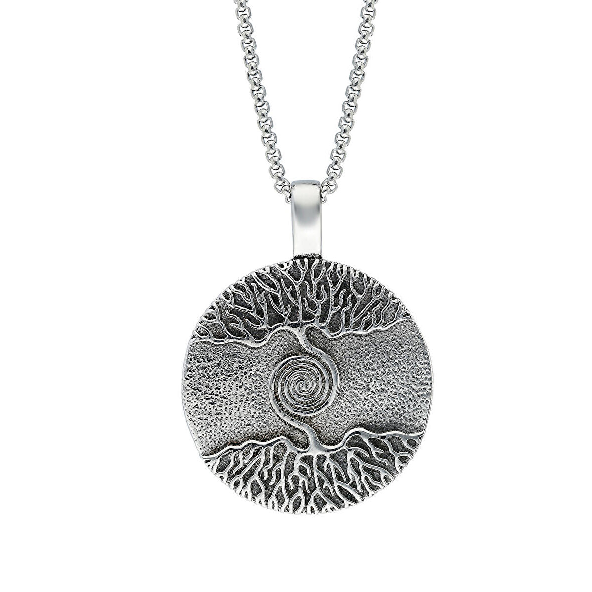 Chavin Viking Etnik Vintage Tılsım Hayat Ağacı Çelik Kolye ds72