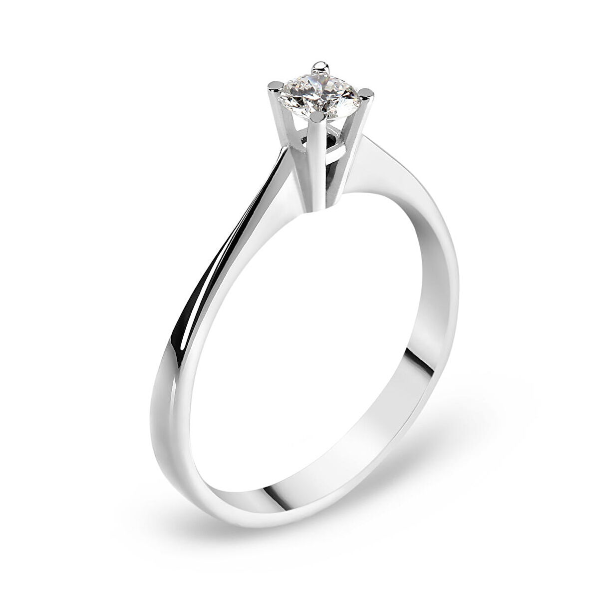 Chavin H color 0.17 Carat Pırlanta Altın Tektaş Yüzük bd63h