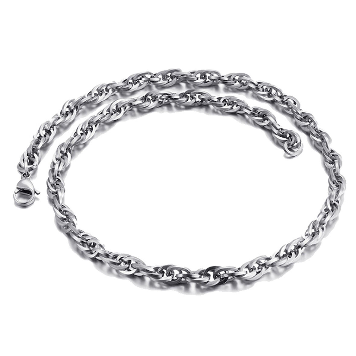 Chavin 5 mm. 58 cm. Gri Çelik Erkek Zincir ec87by