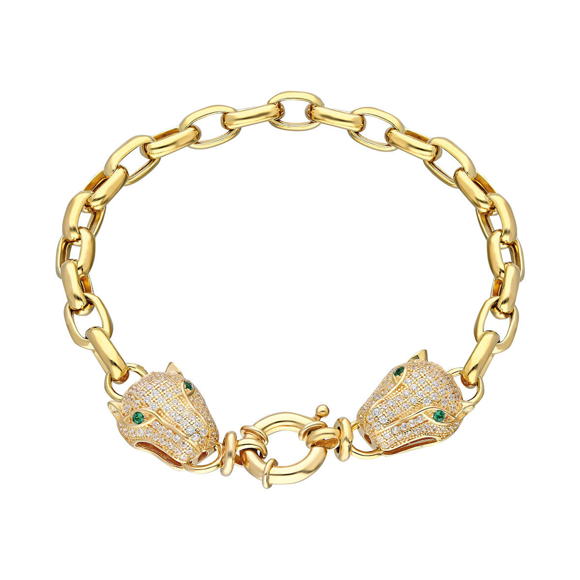 Chavin Hallow Altın Modeli Mikron Kaplama Gümüş Bileklik eh33sr