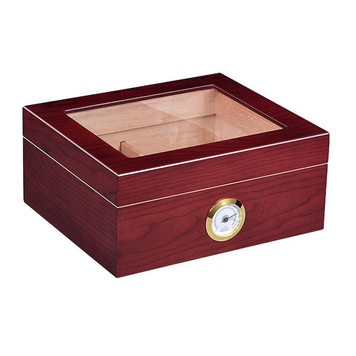 Falconetti Kırmızı Camlı Humidor Puro Kutusu rb95khv