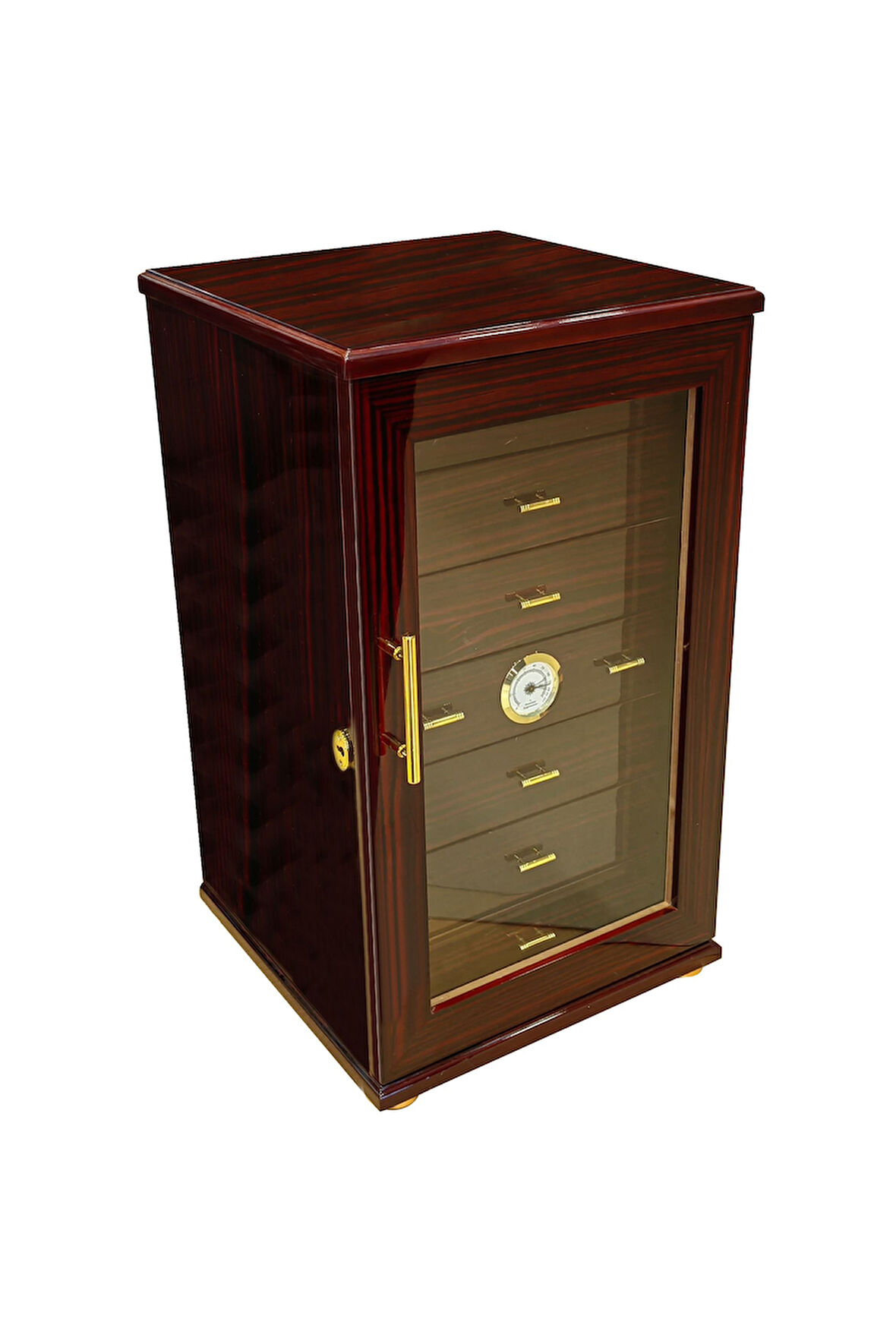 Siyah Çekmeceli 7 Katlı Sedir Büyük Humidor Puro Kutusu rc49
