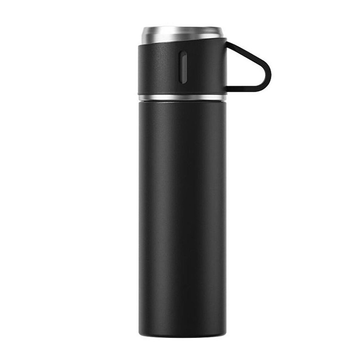 304 L Çelik Mat Siyah 500 ml Bardaklı Kahve Termos Mug cin408sy