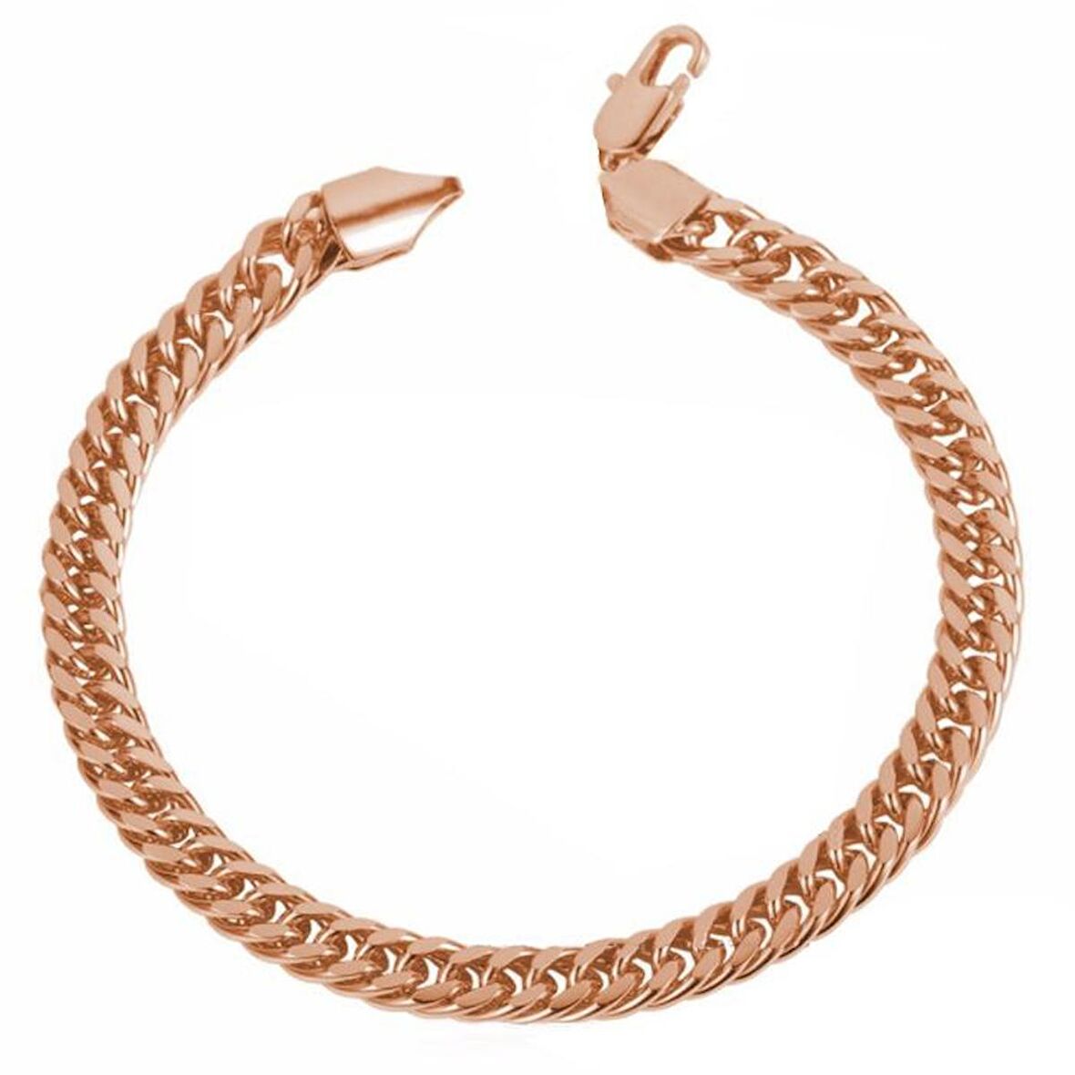 Chavin 6 mm. Rose Çelik Örgü Erkek Bileklik dn29rs