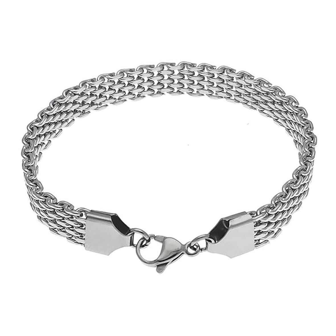 Chavin 6 mm. 20 cm. Gri Çelik Erkek Bileklik et84by-6