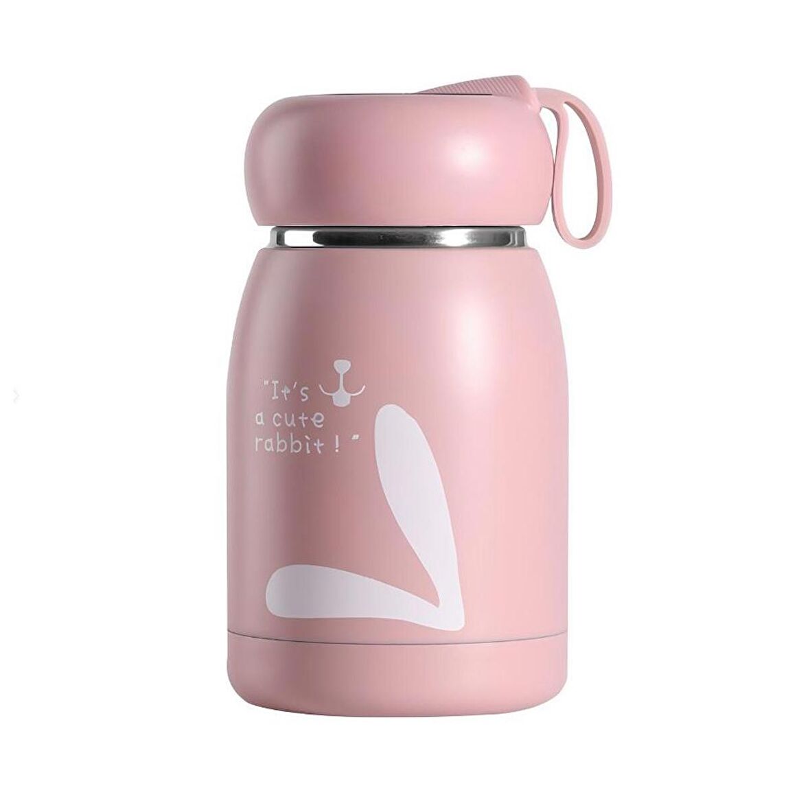 Pembe 304 Çelik 320 ml Bebek Mama Saklama Termosu Mug cin493pm