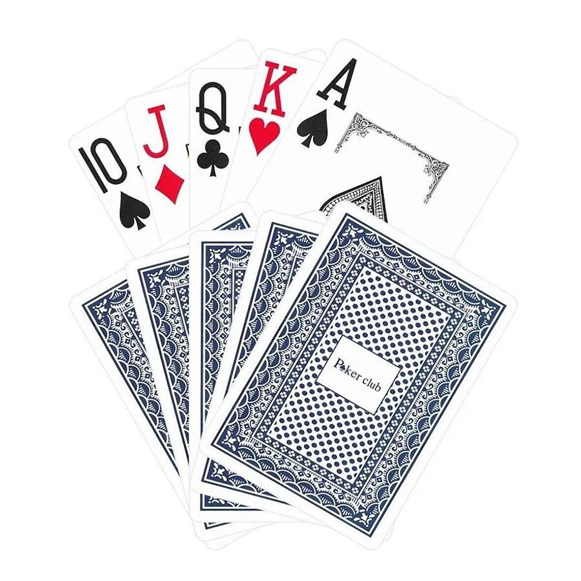 Mavi Pvc Plastik Su Geçirmez Jumbo Blackjack iskambil Oyun Kağıdı cin642mv