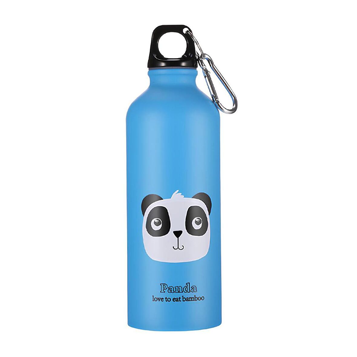 Çelik Mavi Panda Askılı 500 ml Çocuk Matara Suluk cin497mv
