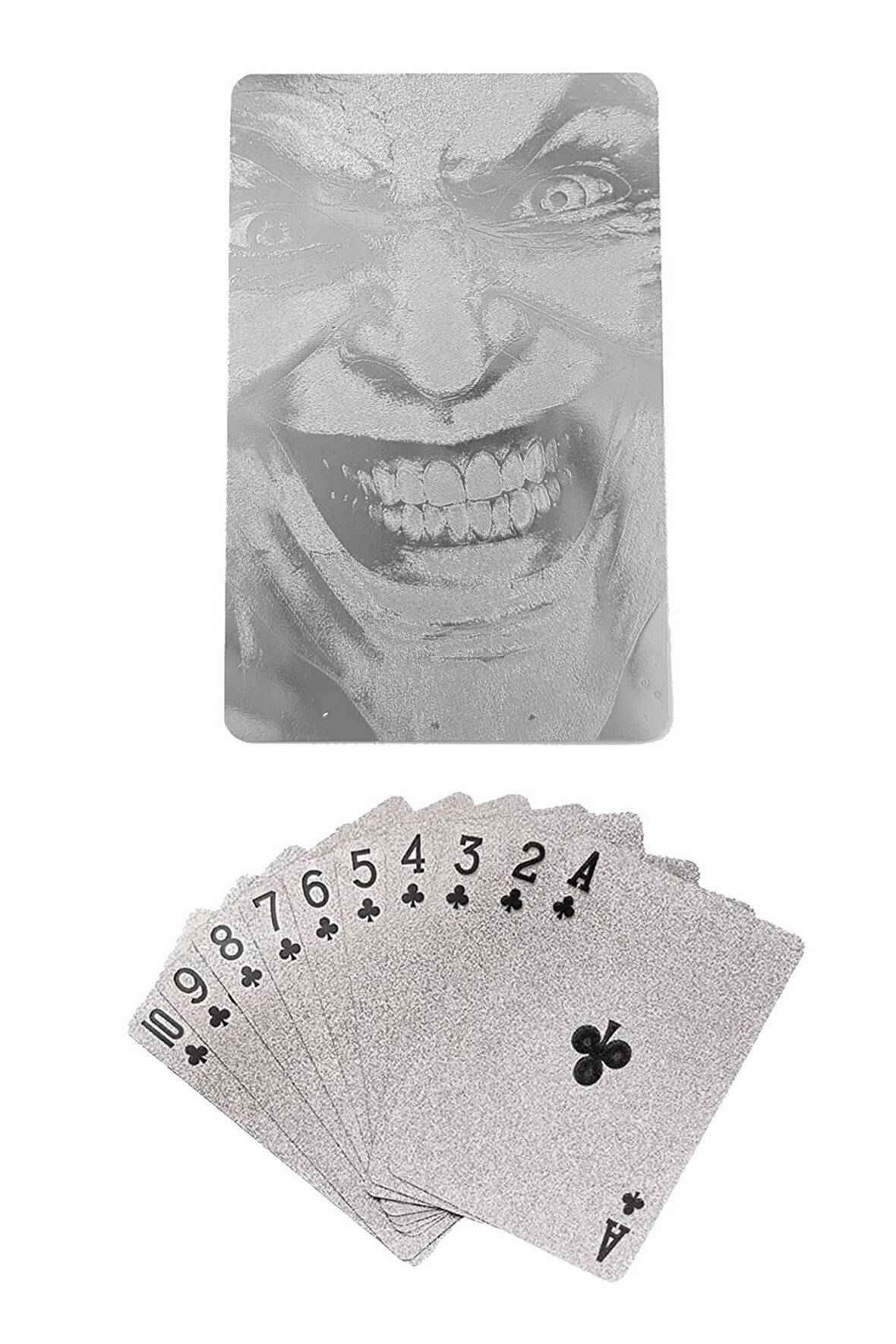 Silver Joker iskambil Kağıdı Pvc Su Geçirmez Oyun Kağıdı cin884slv