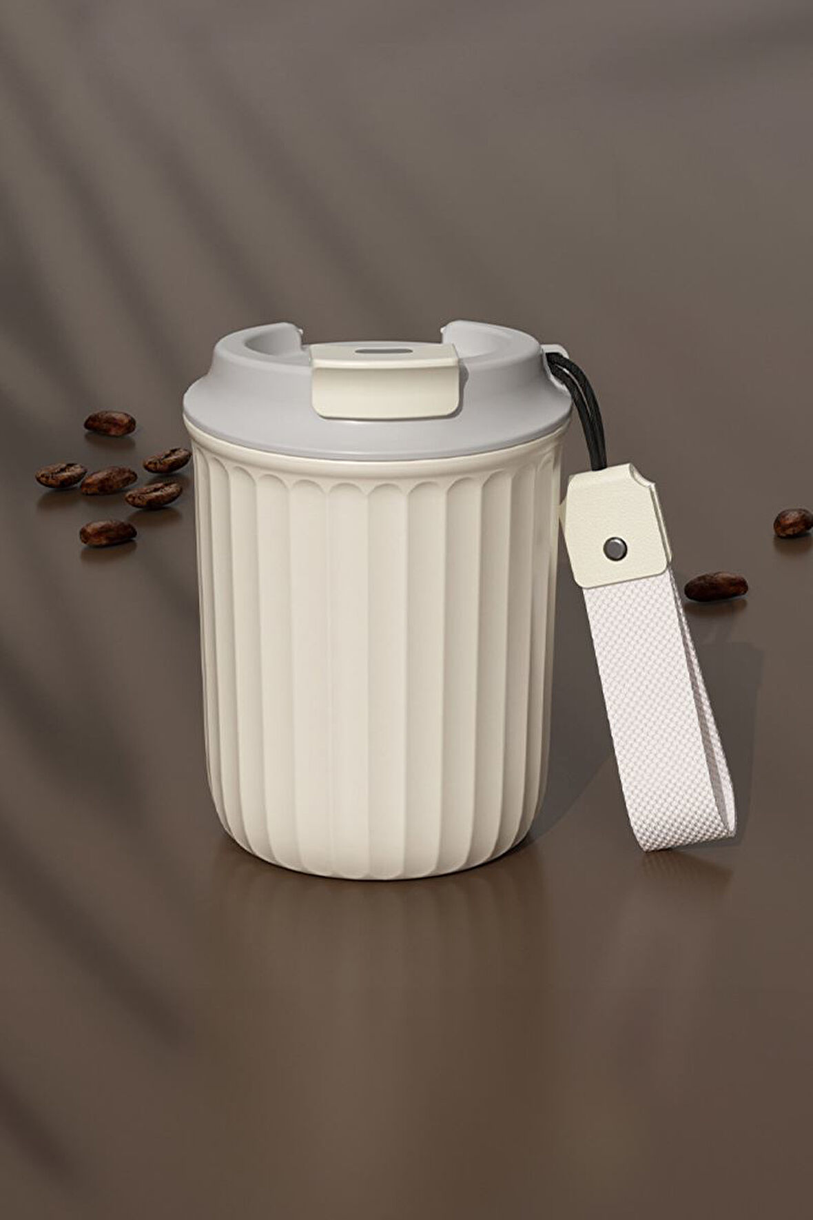 316 L Çelik 450 ml Krem Renk El Termos Mug cin915by