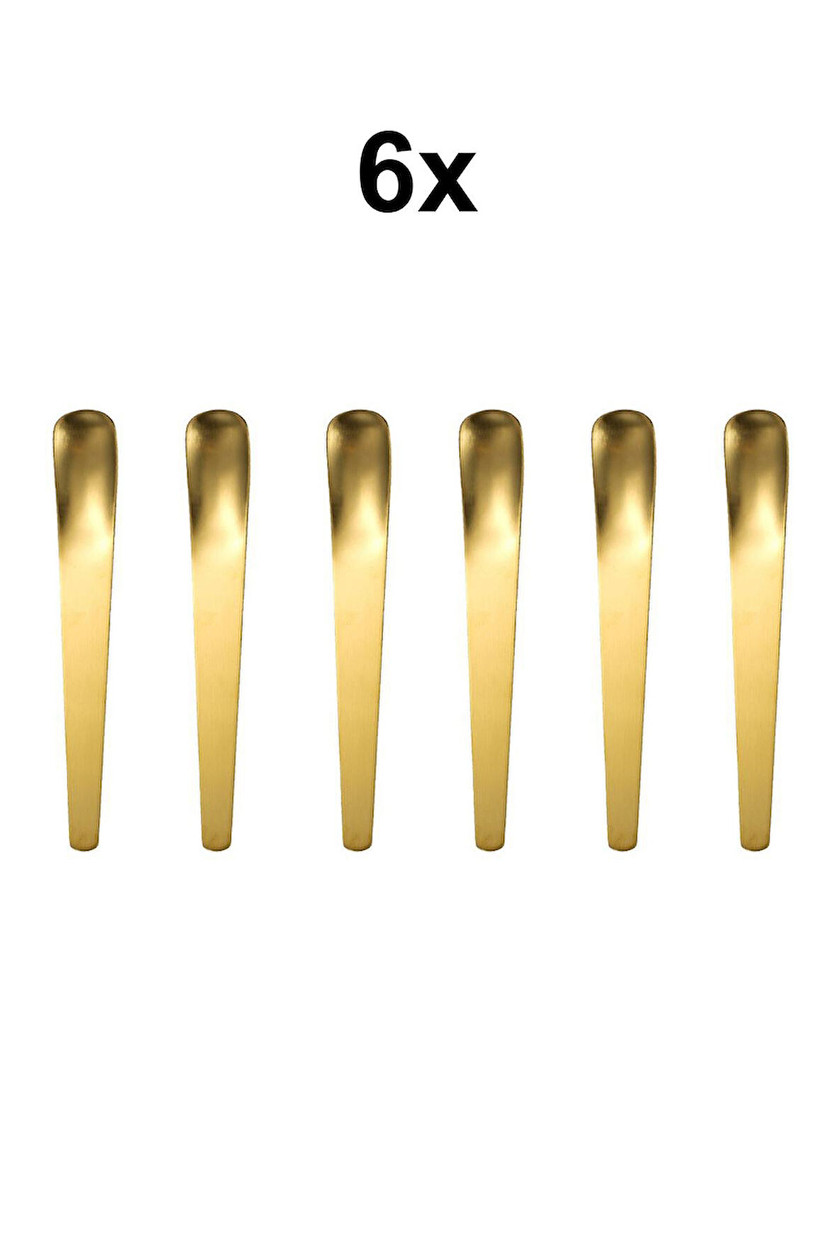 6 Adet 304 Çelik Gold 17,5 cm Tatlı ve Dondurma Kaşığı mt153sr-6