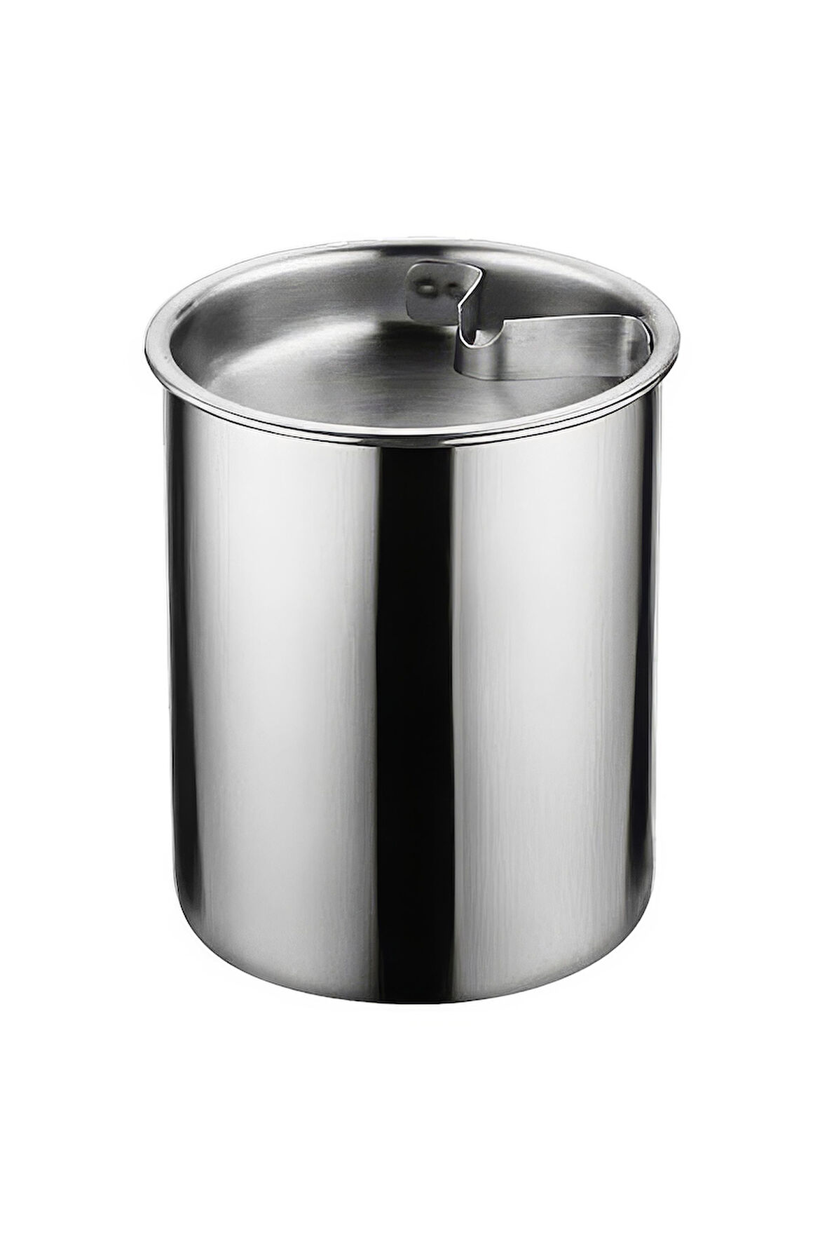 Çelik 10 cm. Kafe Restaurant Kapaklı Yuvarlak Kül Tablası Küllük cin899gr