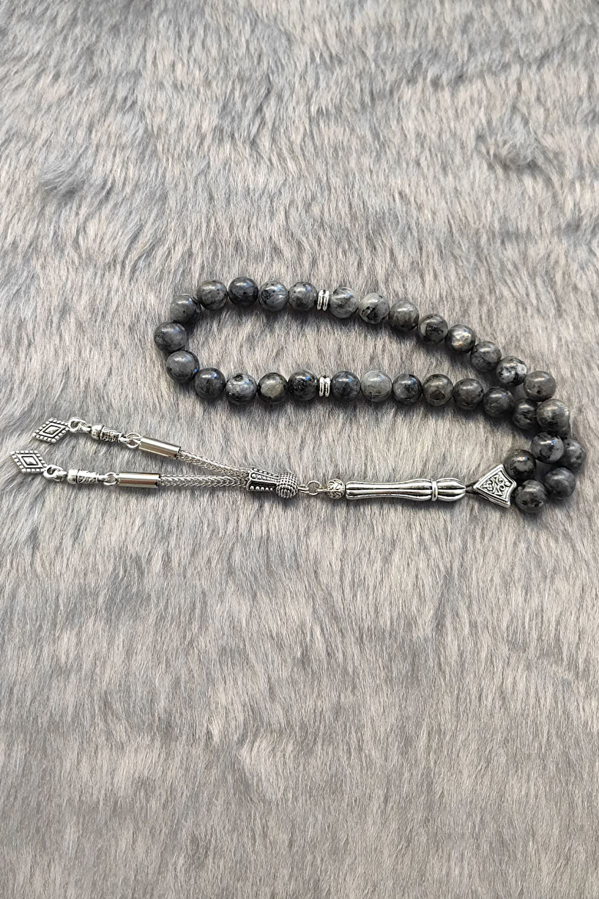 Chavin 8 mm Labradorit Taşlı Doğaltaş Tespih ey09