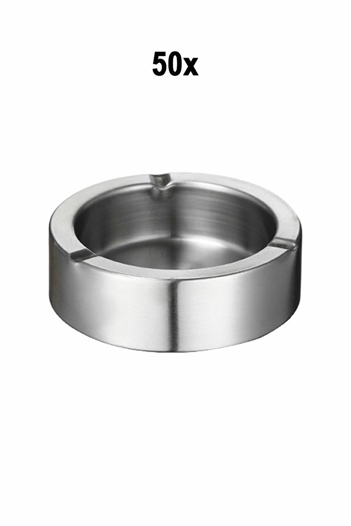 50 Adet Çelik 11 cm Kafe Restaurant Lokanta Yuvarlak Kül Tablası Küllük mt168-50