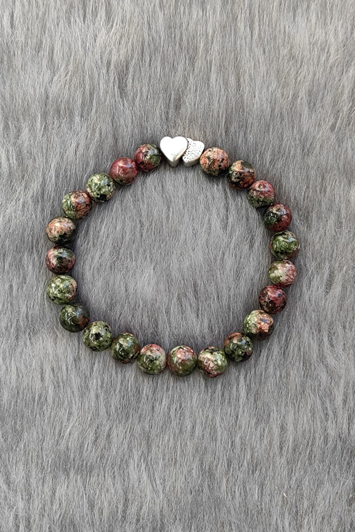 Chavin Lastikli Doğal Unakit Taşlı Kadın Bileklik ey23