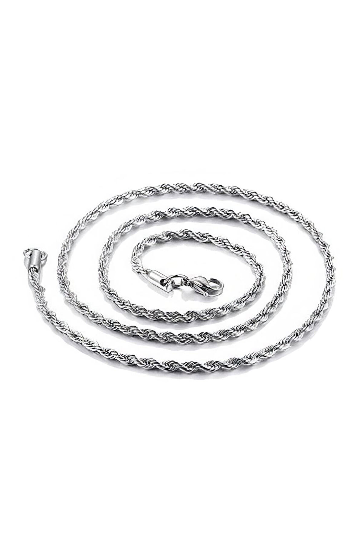 Chavin Burgu Kıvrık Model 3 mm 60 cm Erkek Bijuteri Zincir ey32