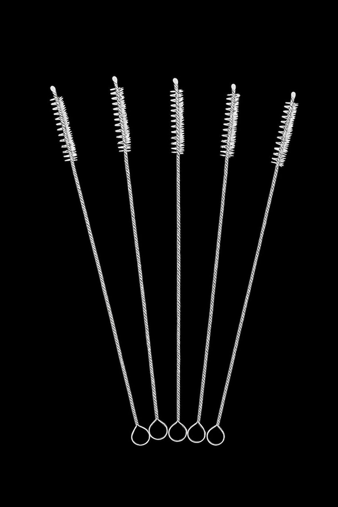 Falconetti 5 Adet Beyaz 6 mm Pipo Temizlik ve Pipet Kamış Temizleme Fırçası 