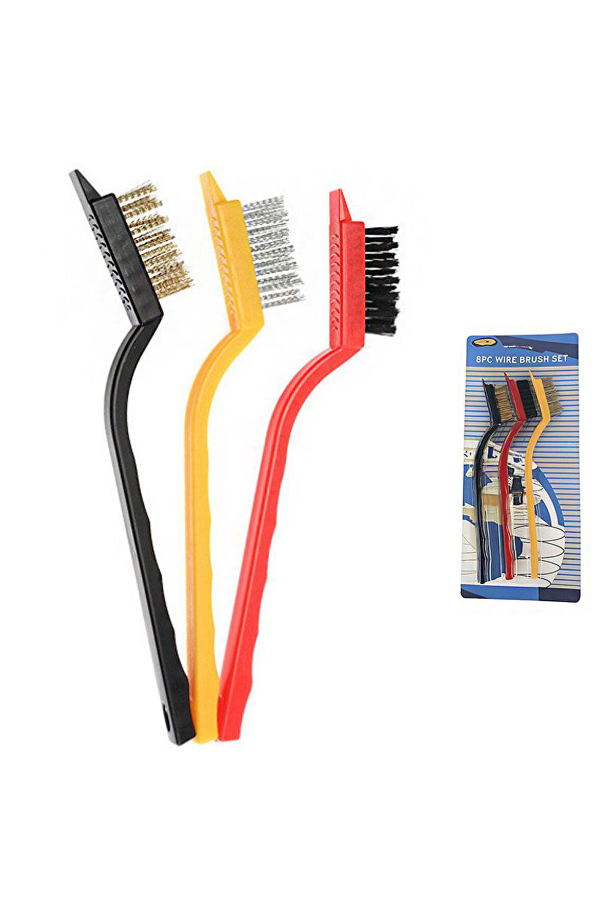 3 Parça Tel Naylon Ocak Tava Fayans Kazıyıcı Leke Yüzey Kazıyıcı Fırça mt229