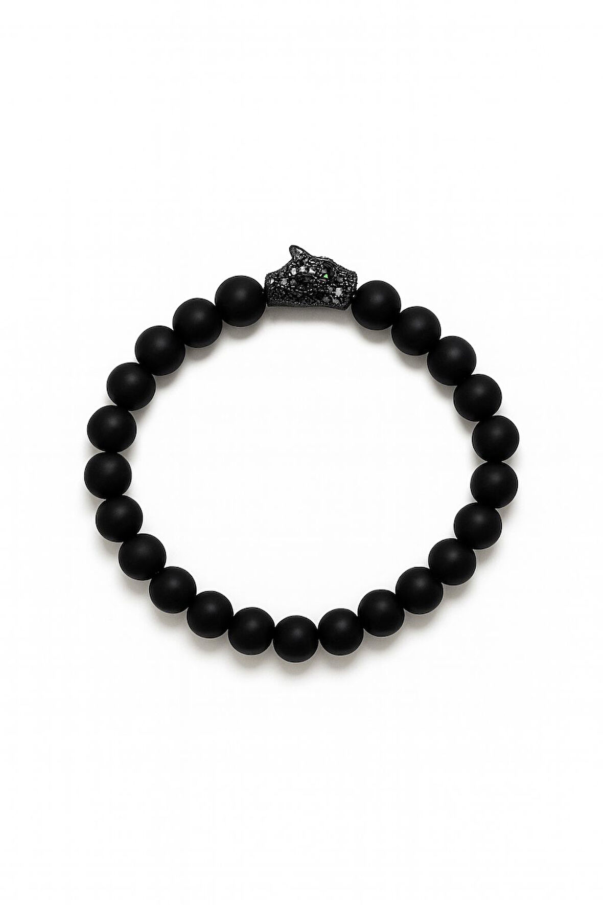 Lastikli Doğal Oniks Taşlı Erkek Bileklik ey41