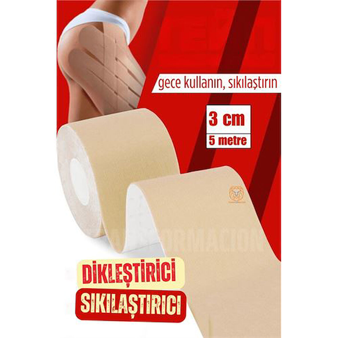ModaCar Kalça Dikleştirici Popo Sıkılaştırıcı Bant 5 METRE