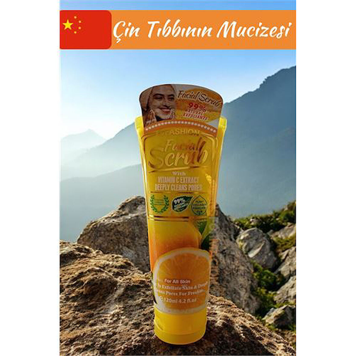 ModaCar WOKALI Yüz Peelingi Vitamin C Özlü Yüz Peeling Scrub Aydınlatıcı ve DerinTemizlik