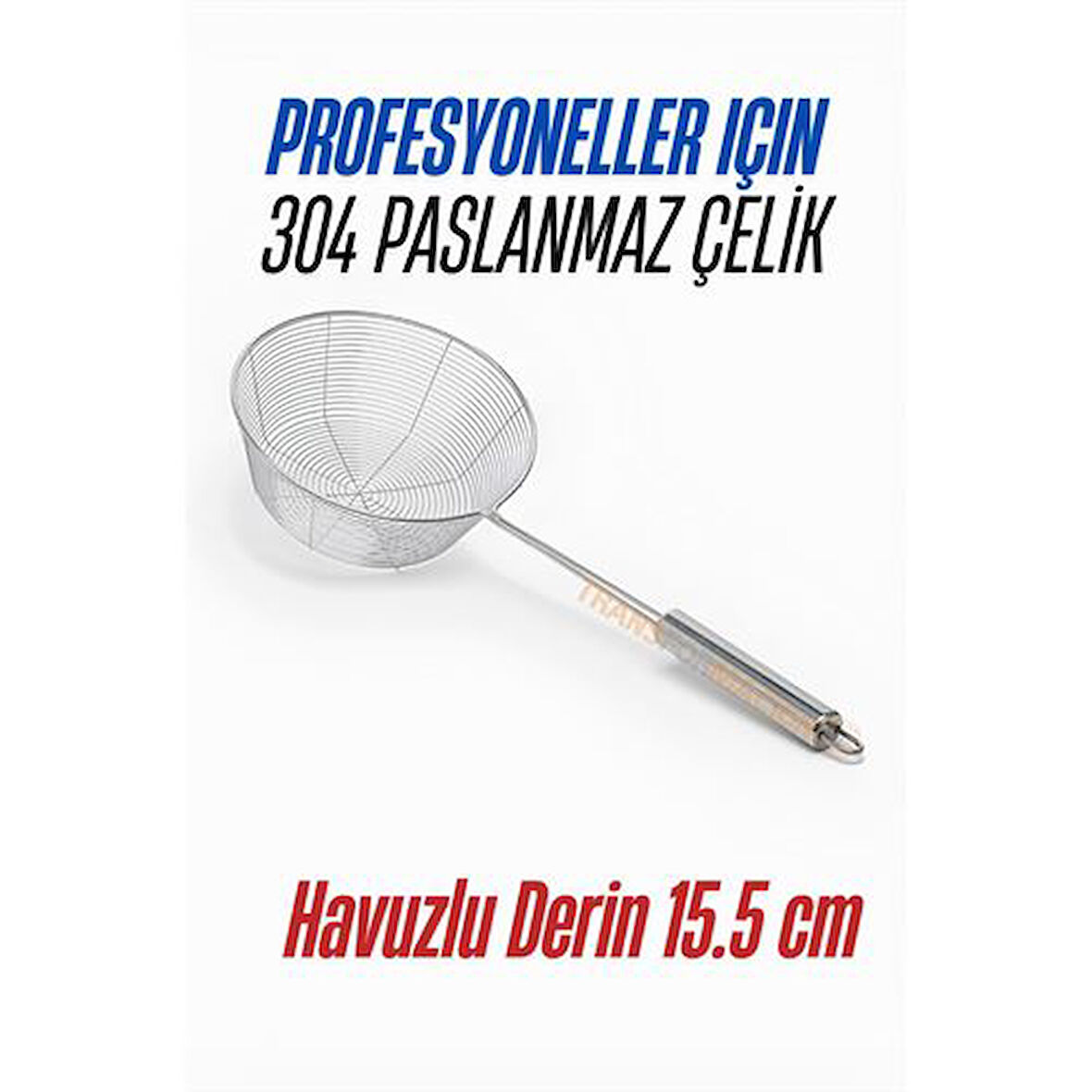 Modacar Derin Kevgir Havuzlu Süzgeç 304 Paslanmaz Çelik 15.5 cm