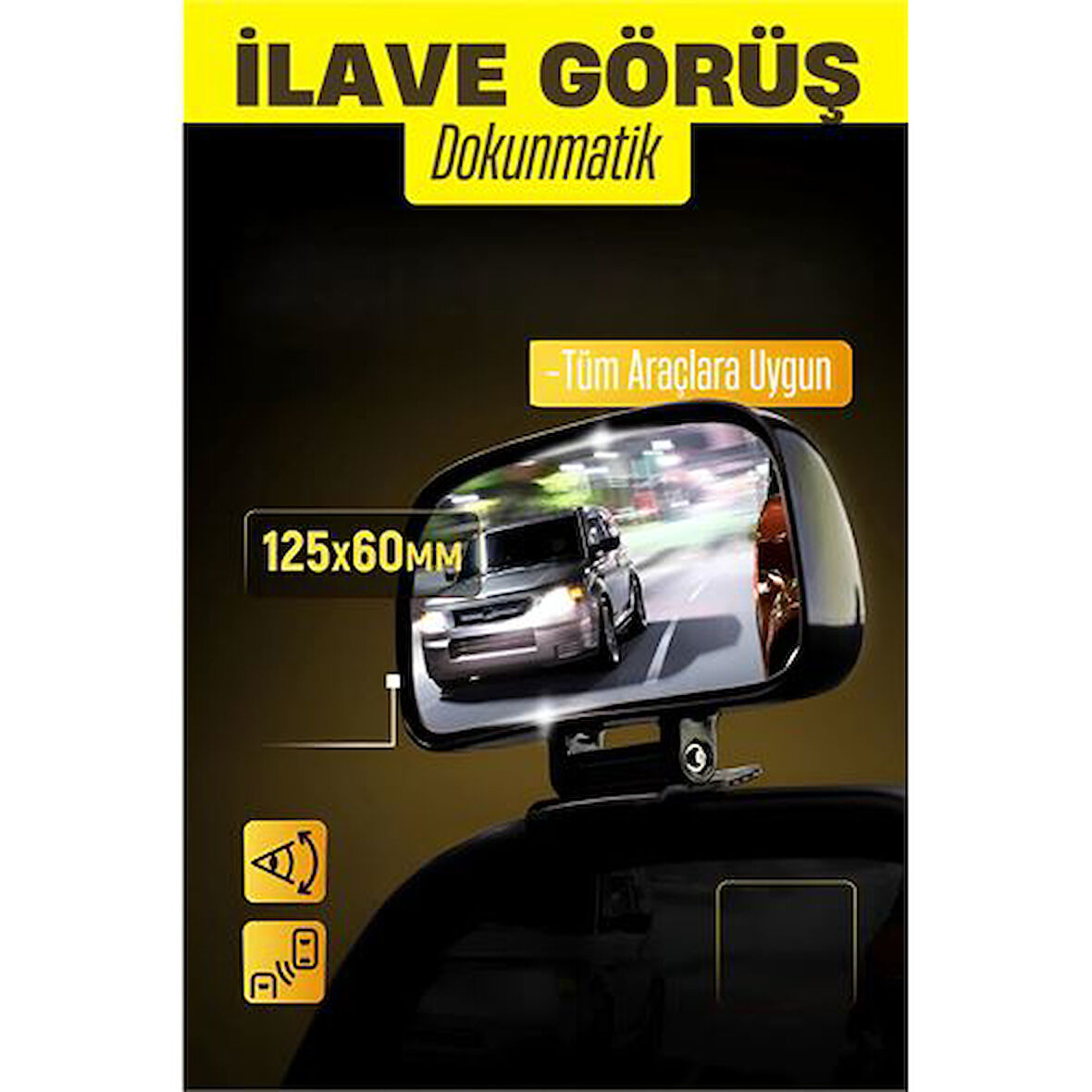ModaCar Ayna Üstü İlave Görüş Aynası  Dokunmatik  
