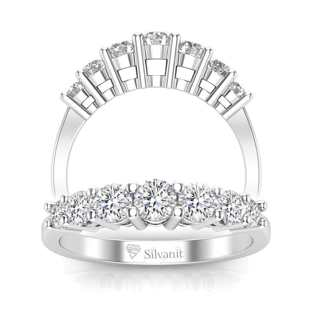 1,00 Karat Yarımtur Pırlanta Yüzük