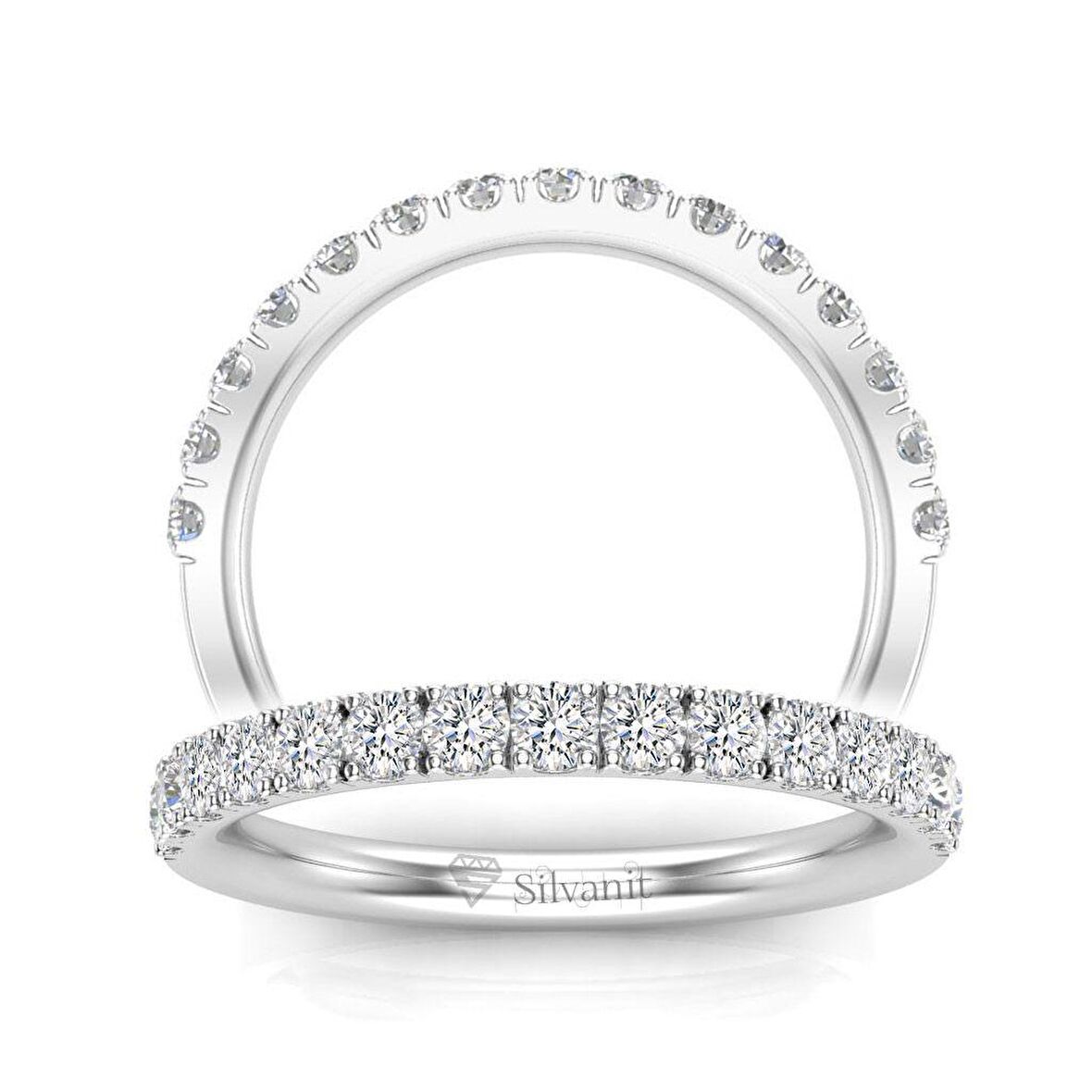 1,00 Karat Yarımtur Pırlanta Yüzük