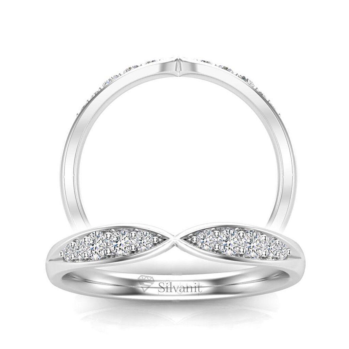 0,15 Karat Yarımtur Pırlanta Yüzük