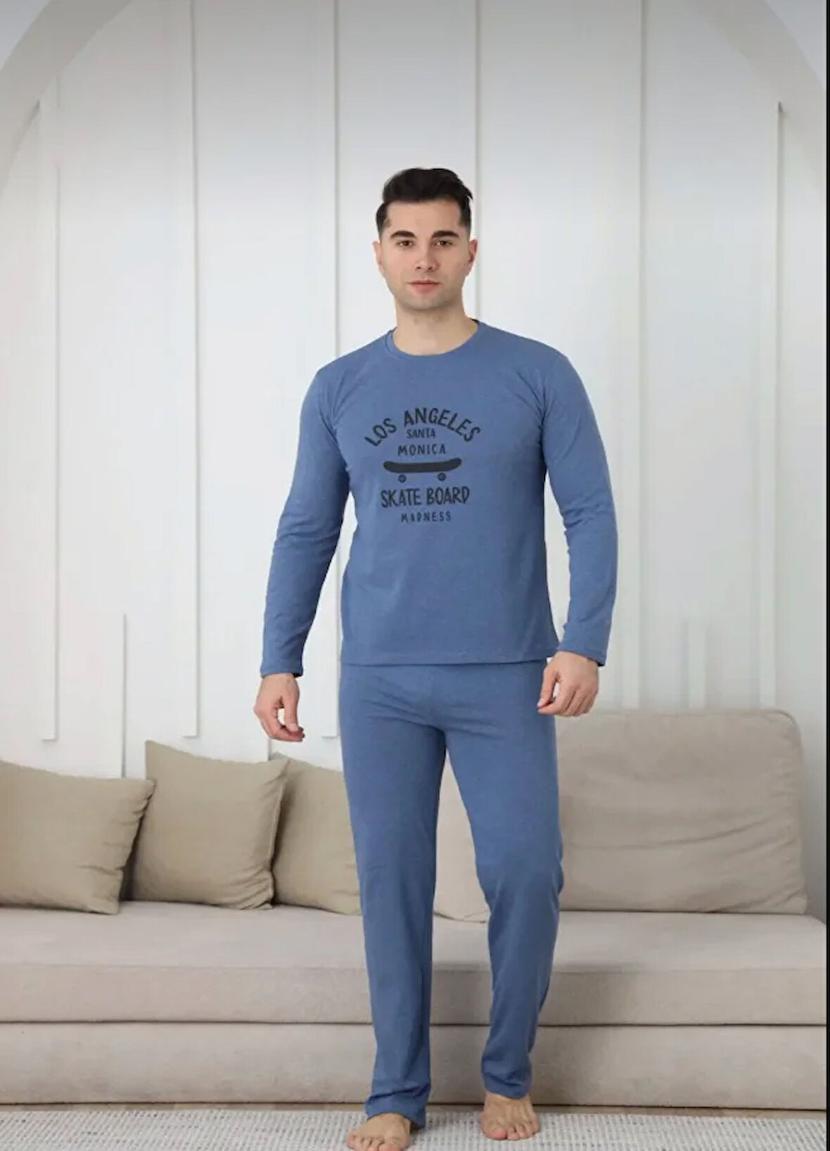 ERKEK UZUN KOL PENYE PİJAMA TAKIMI
