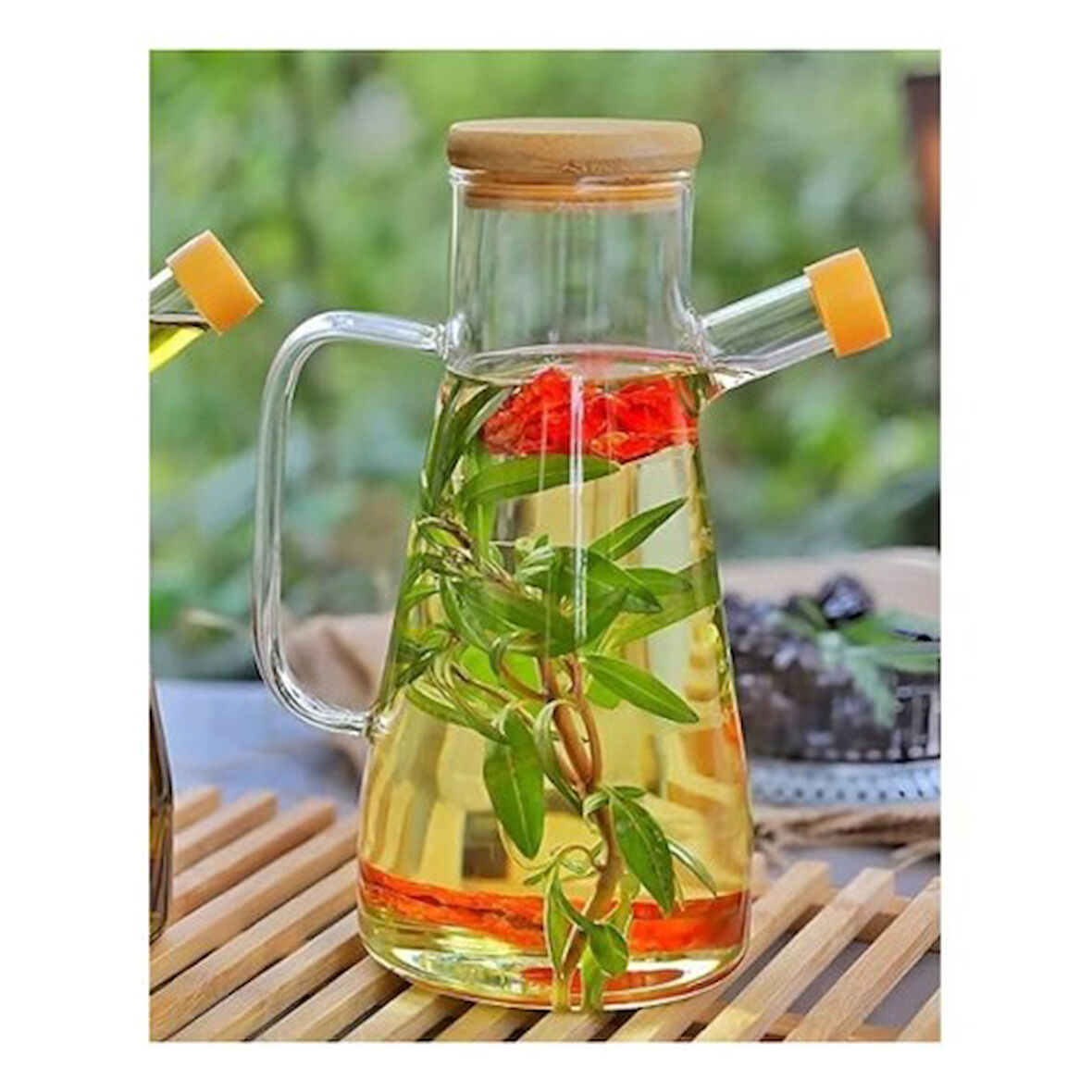 Kapamarka Borosilikat Cam 900 ml. Yağdanlık
