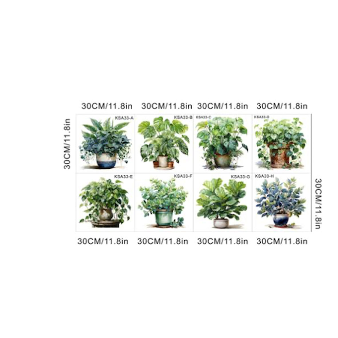 Kapamarka Tropikal Bitkiler Duvar Stickerı Model A